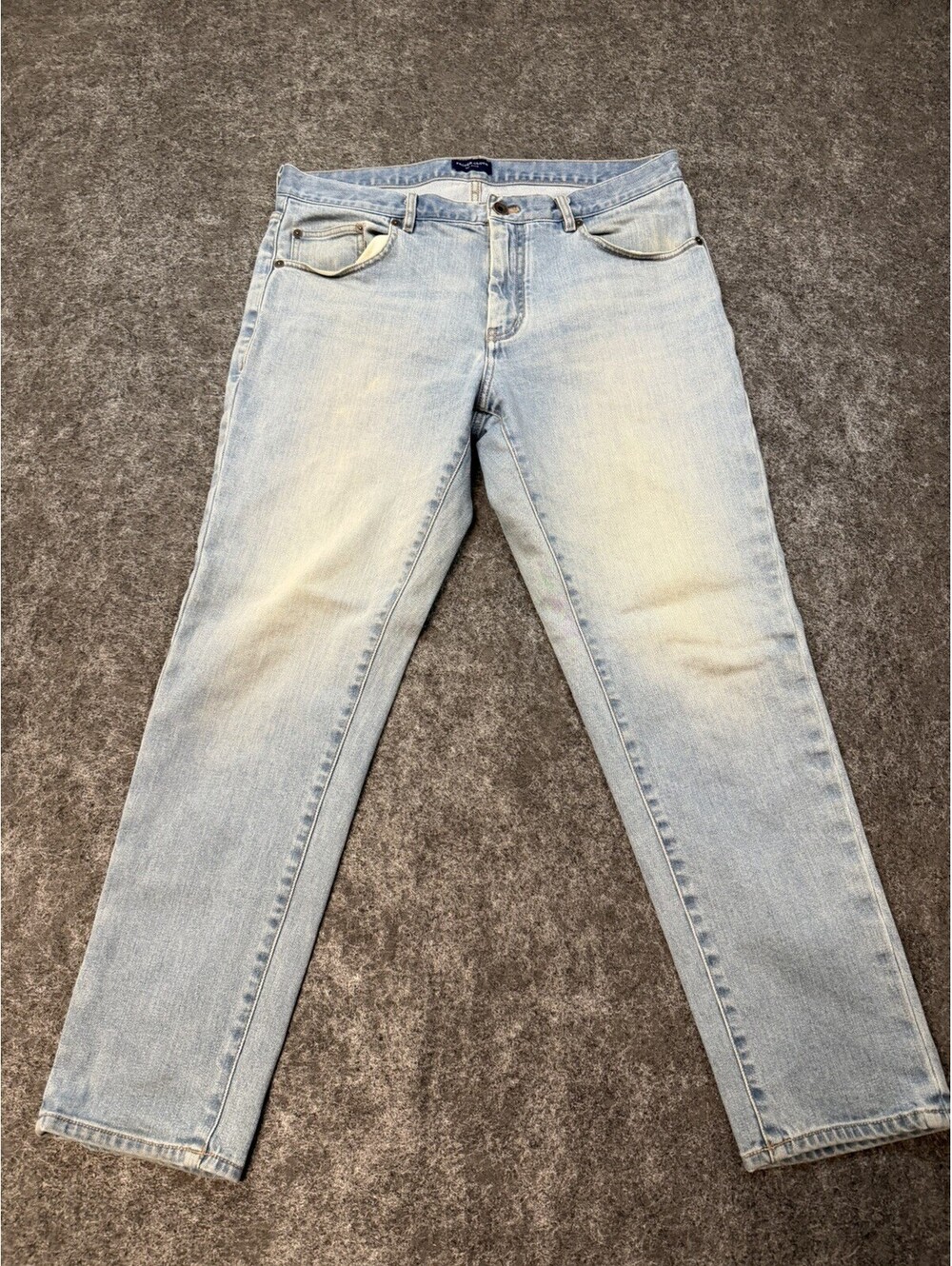 Proper Cloth Summer Casual Men’s Light Wash Blue Jeans Stretch Denim 34x26